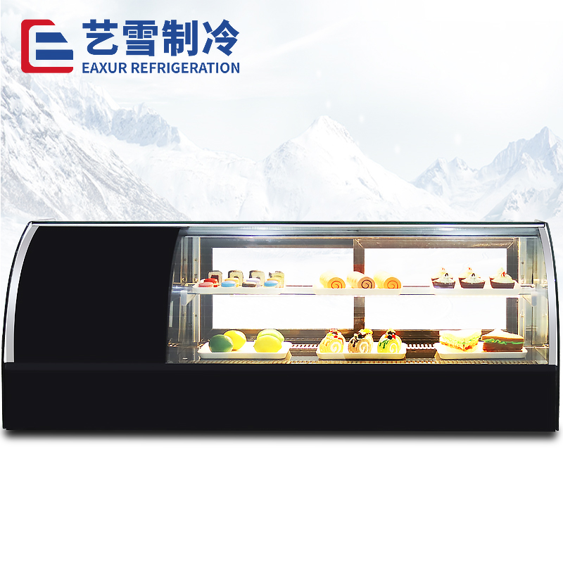臺式弧形壽司柜-黑色