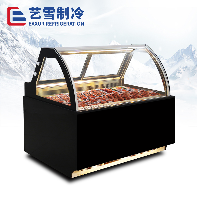 弧形熟食展示柜-黑色